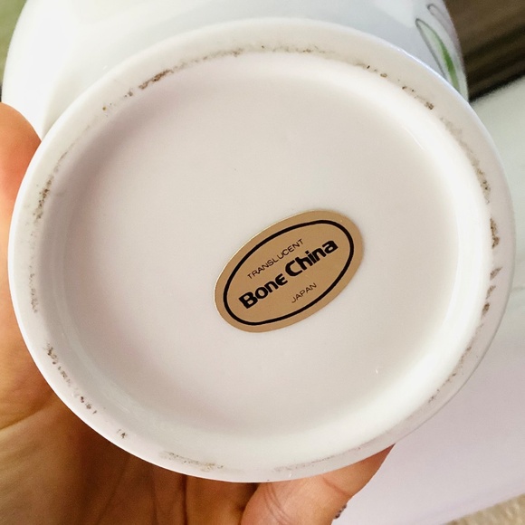 Vintage Translucent Bone China Ginger Jar White Gold Pink Floral Japan FLAW - Picture 9 of 12